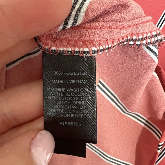 Express Women’s Striped Button Front Shirt Dress - Size Medium - Picture 5 of 7